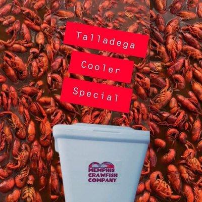 Race fans, we've got your Cooler Special ready...16lbs of crawfish PLUS sides for $100! Call to reserve yours now @ 662-216-3559