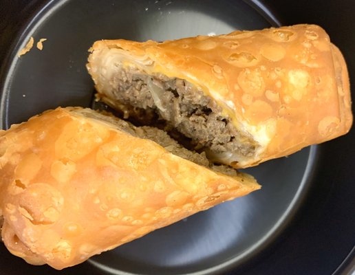 Steak cheese egg roll