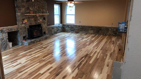 Solid Hickory Hardwood floor