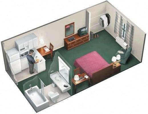 typical room layout of an ESA