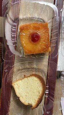 Pineapple upside down cake & pound cake (HOMEMADE)