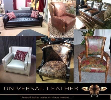 Our Beautiful Leathers Made up on Furniture!!!