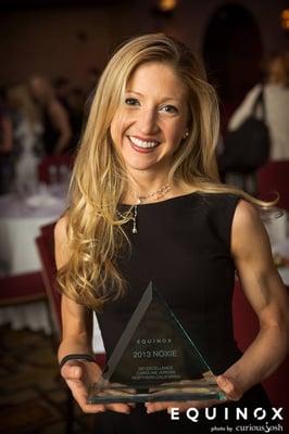 Recognized as Group Fitness Instructor of the Year EQUINOX Fitness clubs