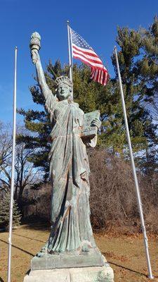 The Statue of Liberty replica was erected in 1950.