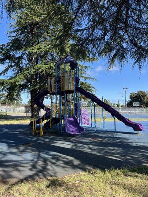 One of three play structures