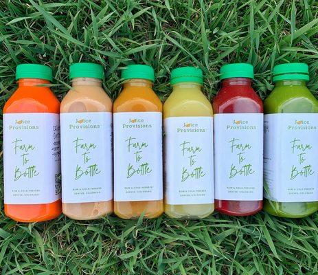 Cold pressed juice from the farm