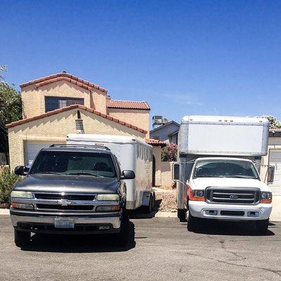 We have various sized enclosed trailers and boxed trucks for all your moving needs.