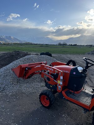 material spreading.
Mulch 
gravel
dirt
topsoil