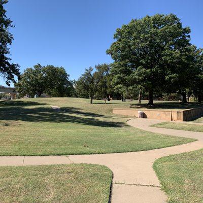 Sidewalks in park.