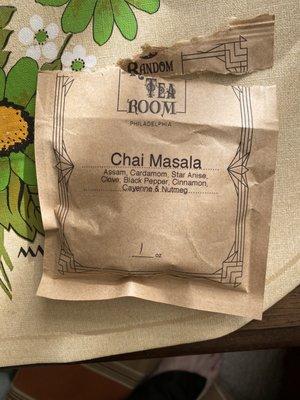 Chai Masala tea pouch