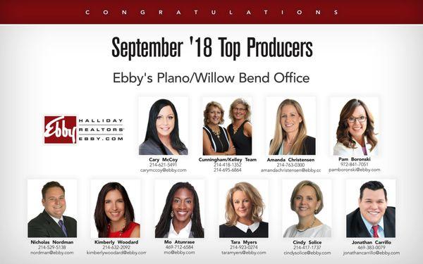 Sept '18 Top Producer