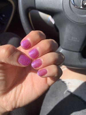 Pinky purple gel nails #243