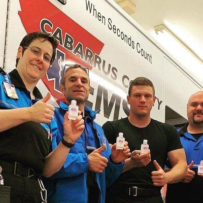 Just donated more bottles of #handsanitizer to @cabarruscounty's EMS team! We're happy to give back to our first responders :)