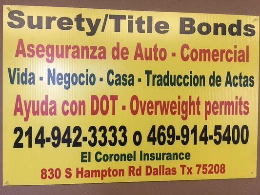 El Coronel Auto Insurance