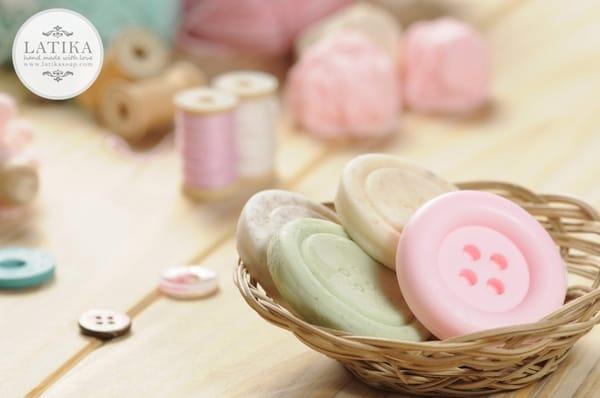 Button soap - Baby shower favor