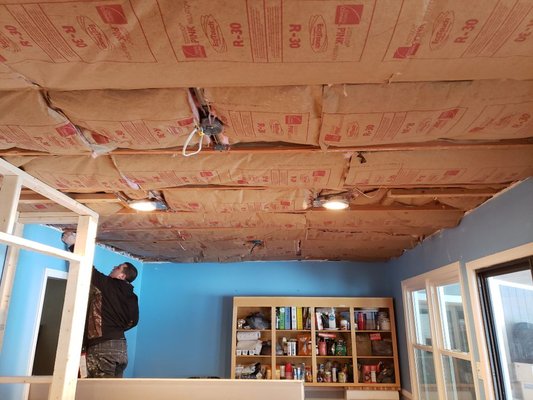 Ceiling installation and paint