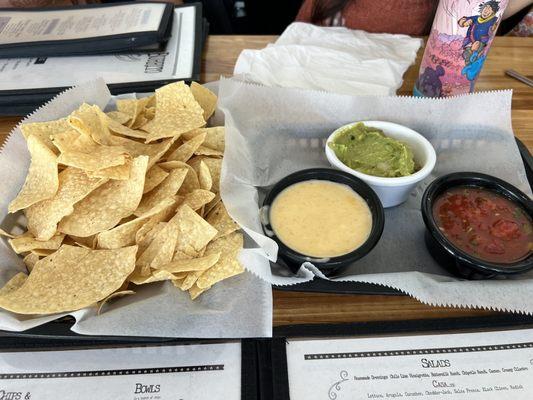 The Trio: Guac, Salsa La Fonda, Queso