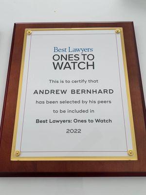 Bernhard Law Firm Best Lawyers Award 2022