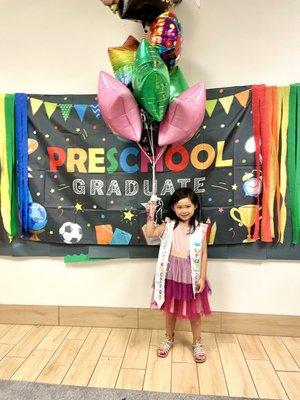 She has been with Springstone for 3 years and will now be going to another school for kindergarten