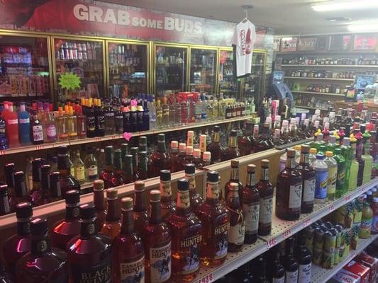 Plenty of vodka, whisky, rum, moonshine including Jim Beam, Smirnoff, Absolut, Captain Morgan, Bacardi & more