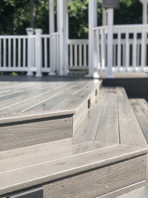 Deck Remodel and Reconfigure, Custom Fascia, Custom Stairs, and Custom Walls -Westford-