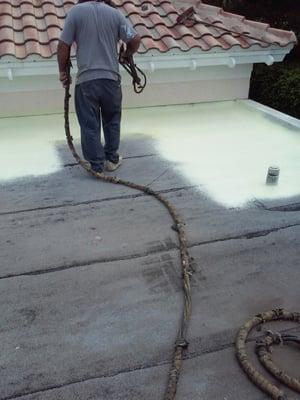 Urethane over bare 90lb. paper roof