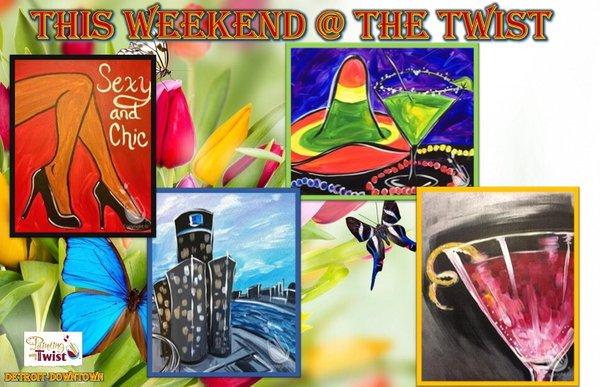 We're in for a colorful week. Make your reservations at www.paintingwithatwist.com/detroit-downtown/calendar.