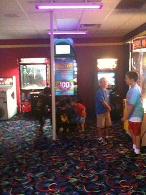 Kids spend more time in the arcade then they do bowling!