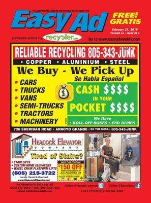 Pick up the Easy Ad Magazine for FREE every Thursday!