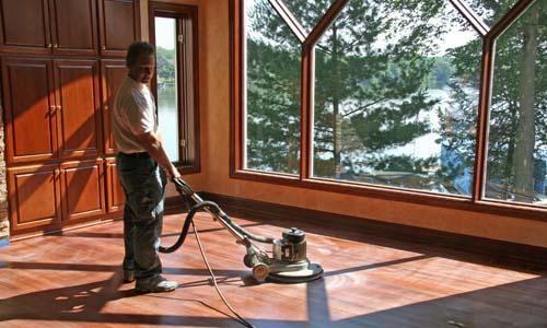 Hardwood floor refinishing