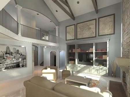 An Interior 3D image of one of homes. This shows how we use our in house design professionals to help create that perfect space.