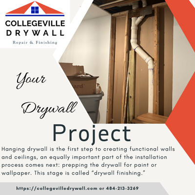 We handle your Drywall Project from creating functional walls to prepping the drywall for paint or wallpaper - drywall finishing. 19403