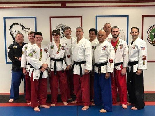 A few of our dedicated Black Belts