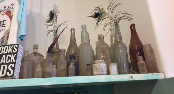 Old bottle display