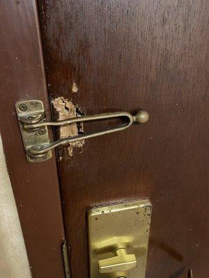 The broken lock on my door