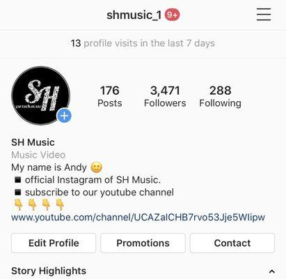 Add me on instagram SHmusic_1