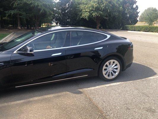 Tinted Tesla Model S legal tint and heat shield