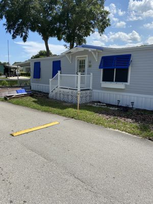 old mobile home brought back to life