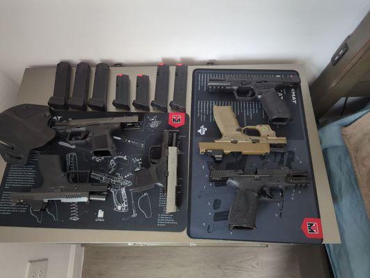 These are all the guns and equipment I have bought so far from Pistol Parlor.