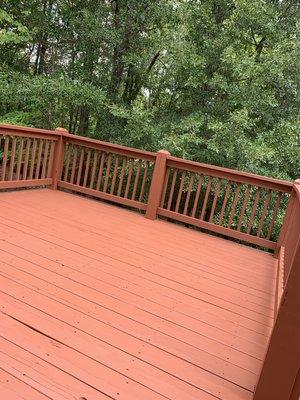 Refinished deck and stained