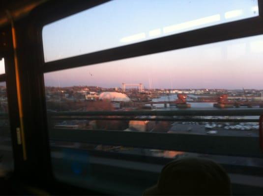 On the Tobin Bridge, looking towards Chelsea