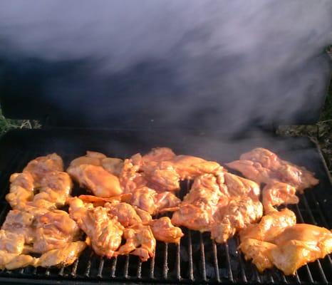 I have my Pollo Preparada on the grill. Thanks for being open on Labor Day.  :)