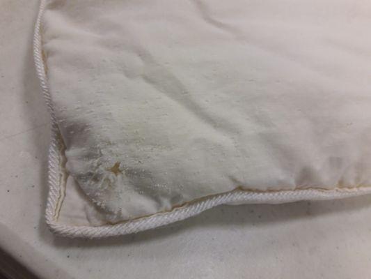 BLANC PLUME dry cleaner just damaged a high quality down conforter !