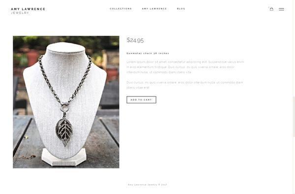 Individual product page for a Jewelry store we custom designed and developed on Shopify!