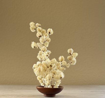 Babylon stone dried bougainvillea flower arrangement