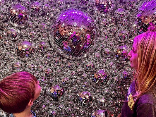 Kids love the Disco Ball Wall!