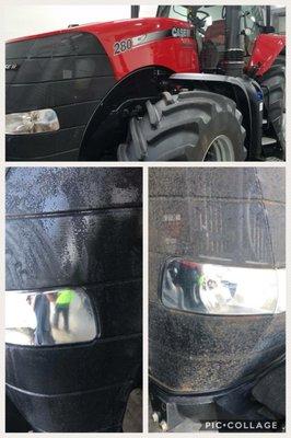 2 of 6 tractors coated with Ceramic Pro Marine last year that are used on the beach daily. (Both tractors were brand new in these photos)