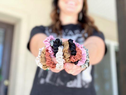 FREE scrunchie with any service!! Who doesn't love FREE?!?! Not the scrunchie type? Pick another item from my grab bag!