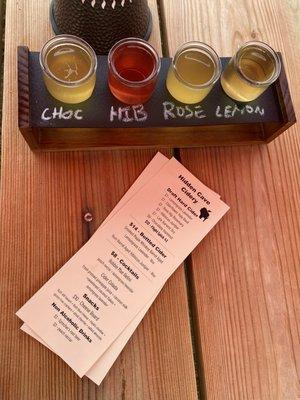 Hard cider flight