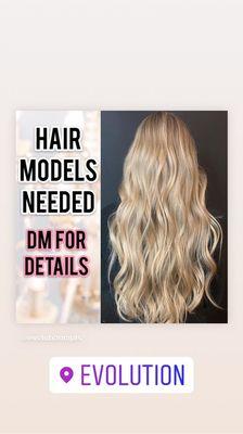 Hair models needed!